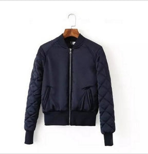 Jacket  women Quilted Zipper Casual