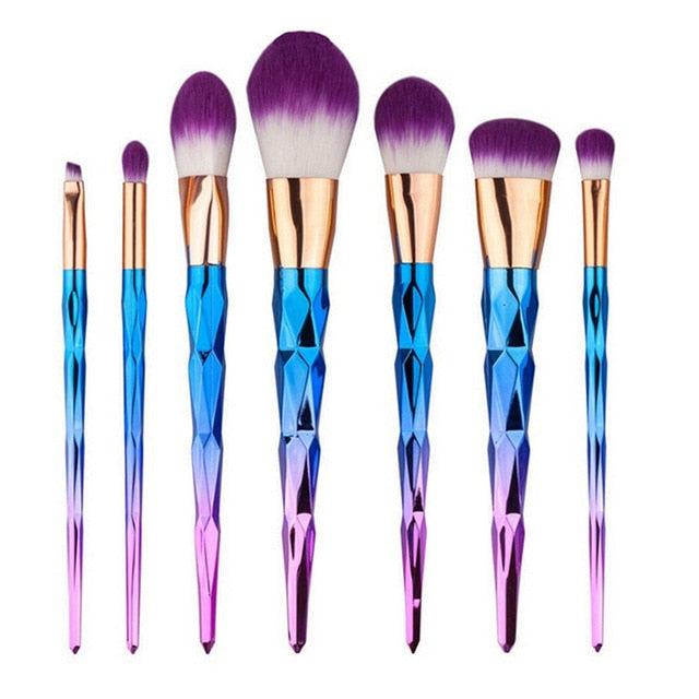 10Pcs Dimond Rose Golden Makeup Brush High Quality
