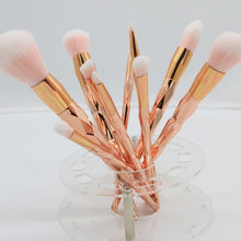 Load image into Gallery viewer, 10Pcs Dimond Rose Golden Makeup Brush High Quality