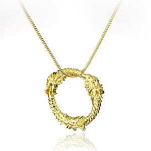 Fashion Jewrly Dragon Skyrim Elder Scrolls Gold Necklace Tritium Neclace Men Neckless Women Beachy Necklaces for Fans-30