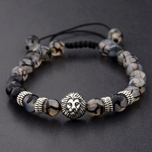 Bracelet Men Gold&Silver Natural Stone