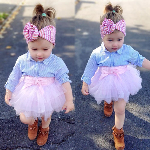 Kids Baby Girls Outfits Clothes Long sleeves