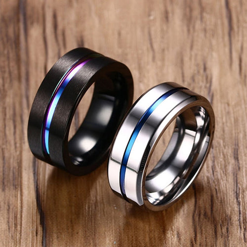 Black Titanium Ring For Men Women Jewelry USA Size