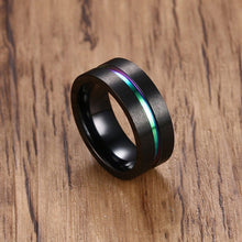 Load image into Gallery viewer, Black Titanium Ring For Men Women Jewelry USA Size