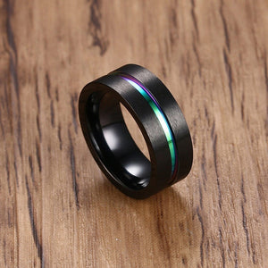 Black Titanium Ring For Men Women Jewelry USA Size