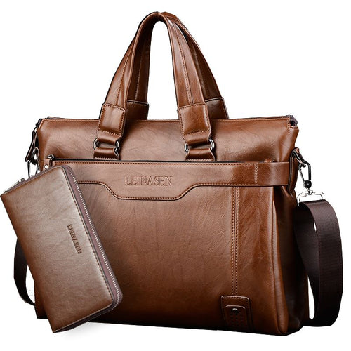 Brand Briefcase Leather Handbag