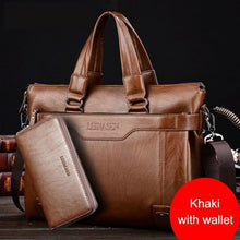 Load image into Gallery viewer, Brand Briefcase Leather Handbag