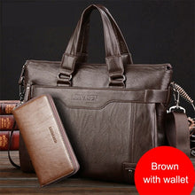 Load image into Gallery viewer, Brand Briefcase Leather Handbag