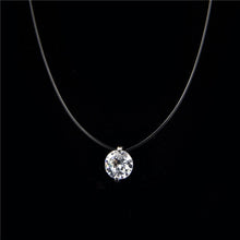 Load image into Gallery viewer, Transparent Fishing Line Necklace Silver