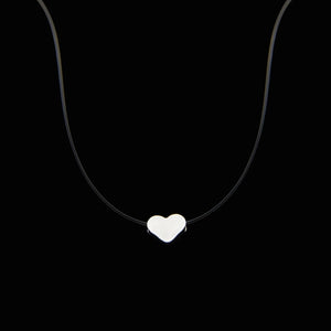 Transparent Fishing Line Necklace Silver