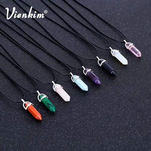 Hot  Necklaces Natural Crystal Pendants Stone