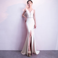 Load image into Gallery viewer, White Sexy V Neck  Women Dresses