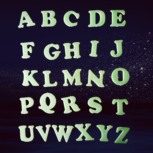26pcs/bag Luminous English Letters  Toy PVC stickers Glow in the Dark Toys for kids