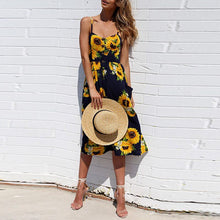 Load image into Gallery viewer, Sexy Women Floral Sleeveless Long Dresses