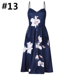 Sexy Women Floral Sleeveless Long Dresses
