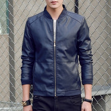 Load image into Gallery viewer, Men&#39;s Leather Slim Fit Leather Jackets