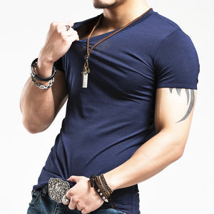 10 colors V neck Men's T Shirt