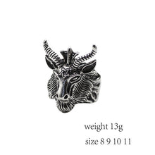 Load image into Gallery viewer, Men Stainless Steel Ring Retro Rabbit Snake Tiger Wolf Rings