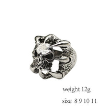 Load image into Gallery viewer, Men Stainless Steel Ring Retro Rabbit Snake Tiger Wolf Rings