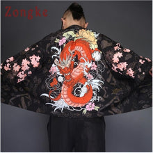 Load image into Gallery viewer, Zongke Dragon Kimono Jacket