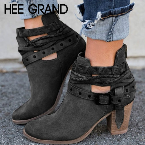 Women Ankle Boots Casual Platform Shoe