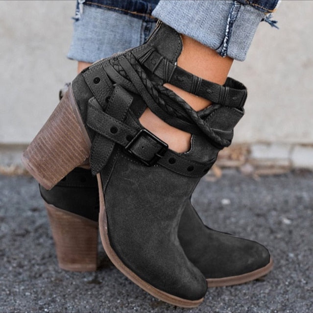 Women Ankle Boots Casual Platform Shoe