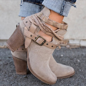 Women Ankle Boots Casual Platform Shoe