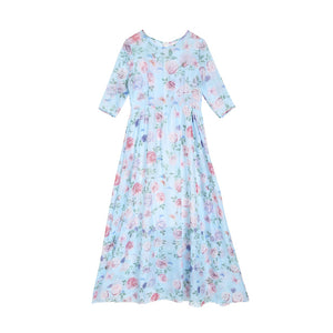 Women Dresse  Floral Long Sleeve