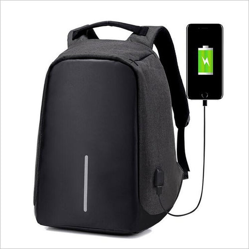 Men Backpack Casual Fashion Laptop Anti-theft Notebook School Bag with USB Port