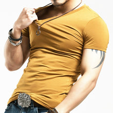 Load image into Gallery viewer, 10 colors V neck Men&#39;s T Shirt