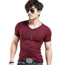 Load image into Gallery viewer, 10 colors V neck Men&#39;s T Shirt