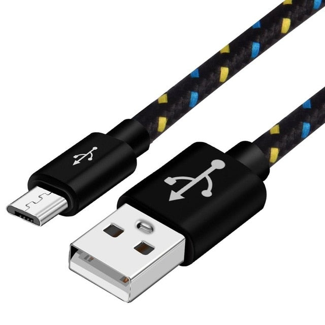 OLAF Nylon Braided Micro USB Cable 1m/2m/3m Data Sync USB Charger Cable For Samsung HTC LG huawei xiaomi Android Phone Cables