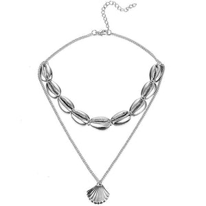 Gold Silver Color Conch Shell Pendants Necklace For Women