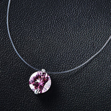 Load image into Gallery viewer, Silver dazzling zircon necklace