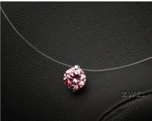 Load image into Gallery viewer, Silver dazzling zircon necklace