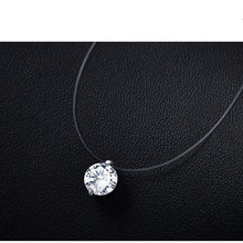 Load image into Gallery viewer, Silver dazzling zircon necklace