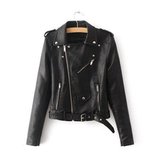 Load image into Gallery viewer, Leather Jacket Women Fashion