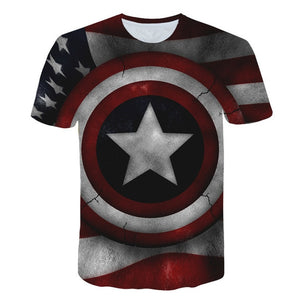 New USA Flag T-shirt Men