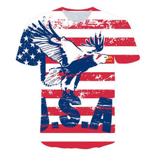 Load image into Gallery viewer, New USA Flag T-shirt Men