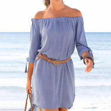Load image into Gallery viewer, Dress Women Off Shoulder Half Sleeve