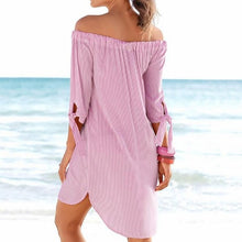 Load image into Gallery viewer, Dress Women Off Shoulder Half Sleeve