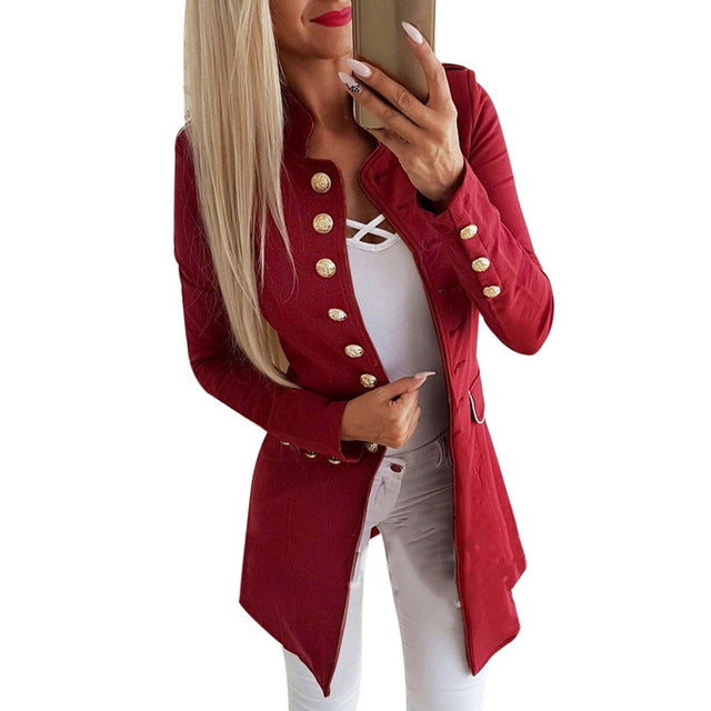 Women Vintage Punk Jackets Slim