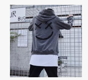 Men Hoodies Sweatshirts Smile Print Headwea