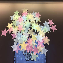Load image into Gallery viewer, 100pcs/bag 3cm Glow in the Dark Toys Luminous Star Stickers