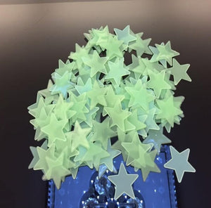 100pcs/bag 3cm Glow in the Dark Toys Luminous Star Stickers