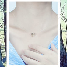 Load image into Gallery viewer, Silver dazzling zircon necklace
