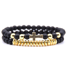 Load image into Gallery viewer, New 2Pcs/Set Natural Black Matte Stone
