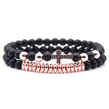 Load image into Gallery viewer, New 2Pcs/Set Natural Black Matte Stone