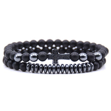 Load image into Gallery viewer, New 2Pcs/Set Natural Black Matte Stone
