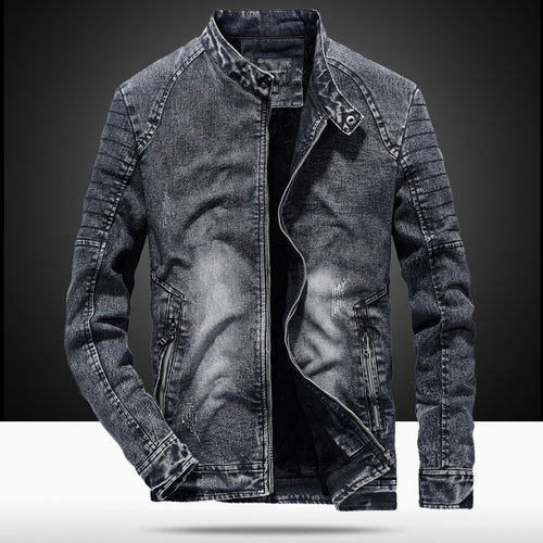 Jackets Men Slim  Men Black Blue